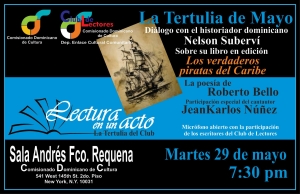 Celebrar&aacute;n tertulia &lsquo;Lectura en un acto&rsquo; de mayo del Club de Lectores del Comisionado Dominicano de Cultura